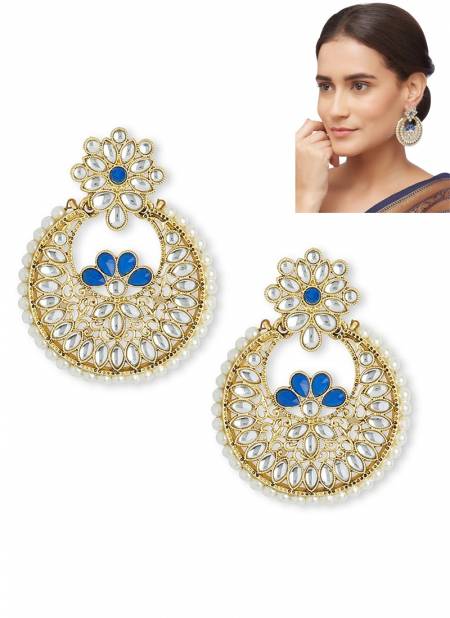 Blue New Jhumka Design For Party And Functions Latest Earrings Collection 1905